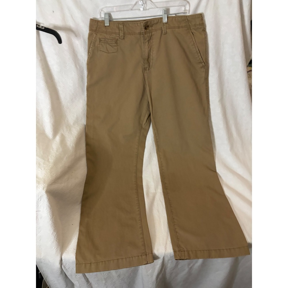 Old Navy Gorpcore 70s Retro Khaki Chinos Tan Cotton Straight Leg Pants 34W 30L